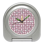 Love In Pieces Print Pattern Design Travel Alarm Clock