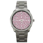 Love In Pieces Print Pattern Design Sport Metal Watch