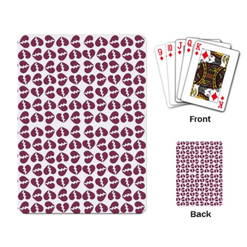 Love In Pieces Print Pattern Design Playing Cards Single Design (Rectangle) from ArtsNow.com Back