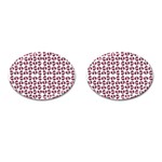 Love In Pieces Print Pattern Design Cufflinks (Oval)