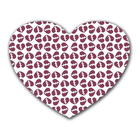 Love In Pieces Print Pattern Design Heart Mousepad from ArtsNow.com Front