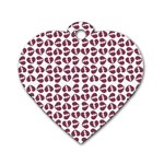 Love In Pieces Print Pattern Design Dog Tag Heart (Two Sides)