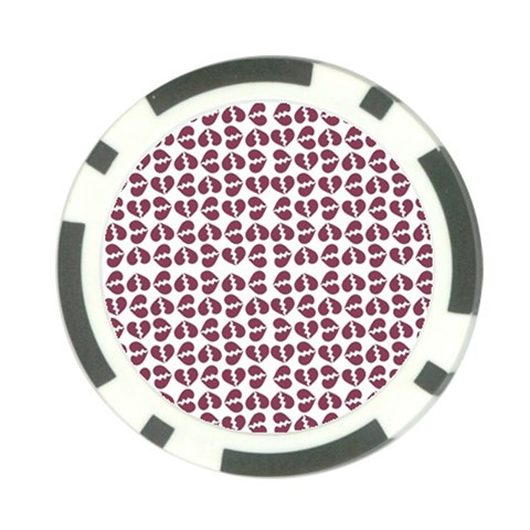 Love In Pieces Print Pattern Design Poker Chip Card Guard from ArtsNow.com Back