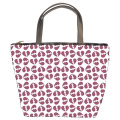 Love In Pieces Print Pattern Design Bucket Bag from ArtsNow.com Front