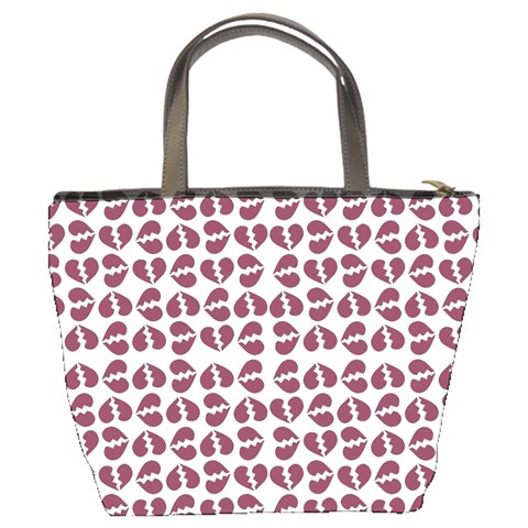 Love In Pieces Print Pattern Design Bucket Bag from ArtsNow.com Back