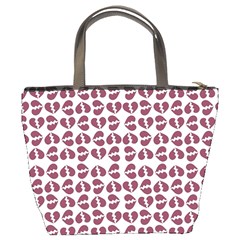 Love In Pieces Print Pattern Design Bucket Bag from ArtsNow.com Back