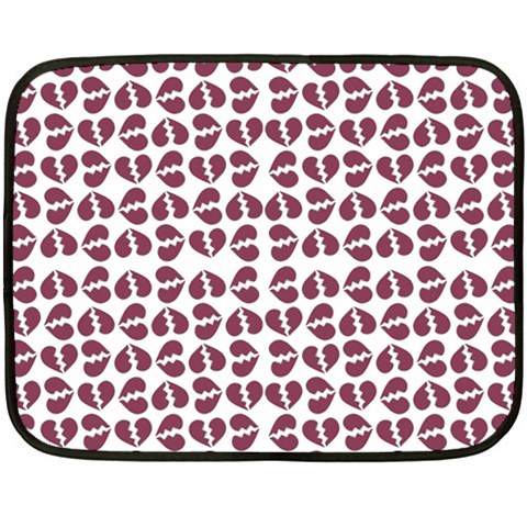 Love In Pieces Print Pattern Design Two Sides Fleece Blanket (Mini) from ArtsNow.com 35 x27  Blanket Front