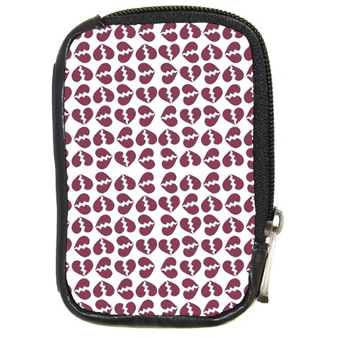 Love In Pieces Print Pattern Design Compact Camera Leather Case from ArtsNow.com Front