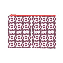 Love In Pieces Print Pattern Design Cosmetic Bag (Large) from ArtsNow.com Front