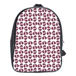 Love In Pieces Print Pattern Design School Bag (Large)