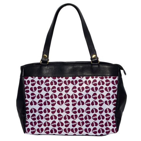 Love In Pieces Print Pattern Design Oversize Office Handbag from ArtsNow.com Front