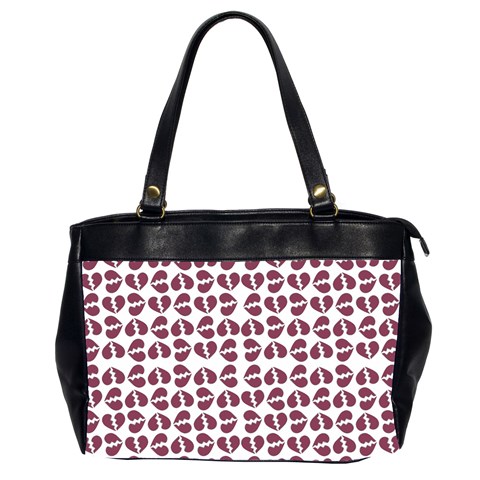 Love In Pieces Print Pattern Design Oversize Office Handbag (2 Sides) from ArtsNow.com Front