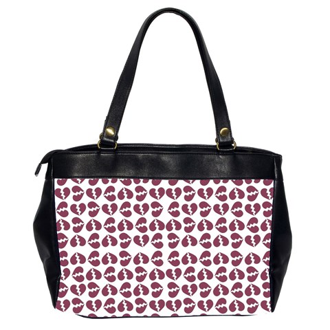 Love In Pieces Print Pattern Design Oversize Office Handbag (2 Sides) from ArtsNow.com Back