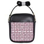 Love In Pieces Print Pattern Design Girls Sling Bag