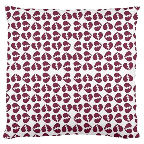 Love In Pieces Print Pattern Design Large Cushion Case (Two Sides) from ArtsNow.com Back