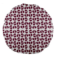 Love In Pieces Print Pattern Design Large 18  Premium Round Cushions from ArtsNow.com Back