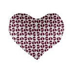 Love In Pieces Print Pattern Design Standard 16  Premium Heart Shape Cushions