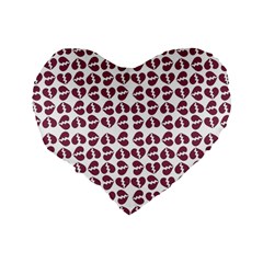 Love In Pieces Print Pattern Design Standard 16  Premium Heart Shape Cushions from ArtsNow.com Back