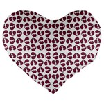 Love In Pieces Print Pattern Design Large 19  Premium Heart Shape Cushions