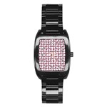 Love In Pieces Print Pattern Design Stainless Steel Barrel Watch