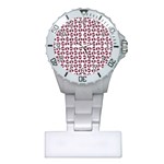 Love In Pieces Print Pattern Design Plastic Nurses Watch