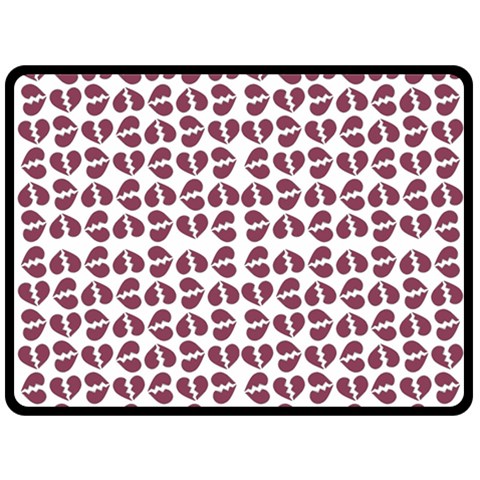 Love In Pieces Print Pattern Design Two Sides Fleece Blanket (Large) from ArtsNow.com 80 x60  Blanket Back