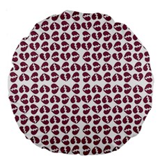 Love In Pieces Print Pattern Design Large 18  Premium Flano Round Cushions from ArtsNow.com Front