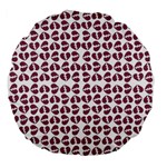 Love In Pieces Print Pattern Design Large 18  Premium Flano Round Cushions