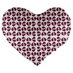 Love In Pieces Print Pattern Design Large 19  Premium Flano Heart Shape Cushions