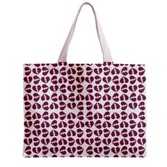 Love In Pieces Print Pattern Design Zipper Mini Tote Bag from ArtsNow.com Front