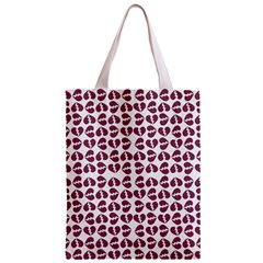 Love In Pieces Print Pattern Design Zipper Classic Tote Bag from ArtsNow.com Front