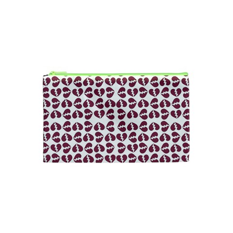 Love In Pieces Print Pattern Design Cosmetic Bag (XS) from ArtsNow.com Front