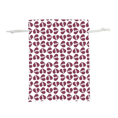 Love In Pieces Print Pattern Design Lightweight Drawstring Pouch (S) from ArtsNow.com Front