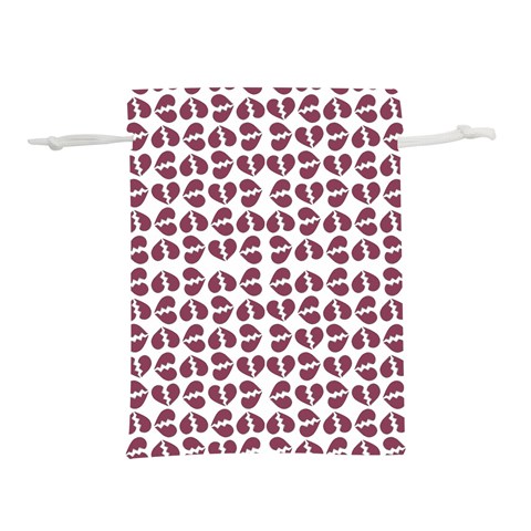 Love In Pieces Print Pattern Design Lightweight Drawstring Pouch (L) from ArtsNow.com Front