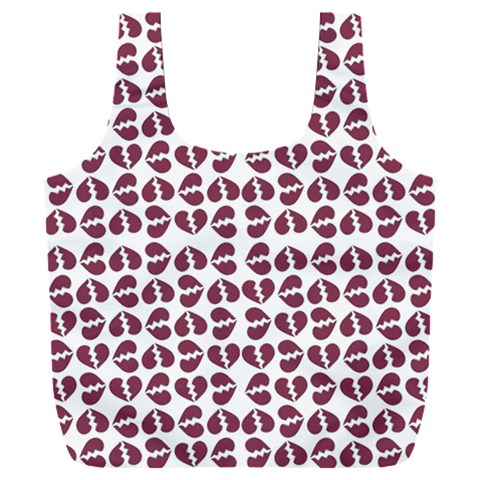 Love In Pieces Print Pattern Design Full Print Recycle Bag (XXL) from ArtsNow.com Back