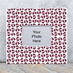 Love In Pieces Print Pattern Design White Wall Photo Frame 5  x 7 