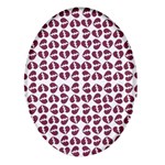 Love In Pieces Print Pattern Design Oval Glass Fridge Magnet (4 pack)