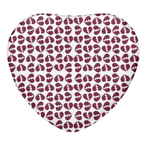 Love In Pieces Print Pattern Design Heart Glass Fridge Magnet (4 pack) from ArtsNow.com Front