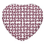 Love In Pieces Print Pattern Design Heart Glass Fridge Magnet (4 pack)