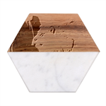 Img 1217 Marble Wood Coaster (Hexagon) 