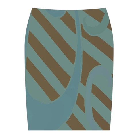 Earthbound Geometry Print Midi Wrap Pencil Skirt from ArtsNow.com Back