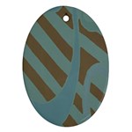 Earthbound Geometry Print Ornament (Oval)