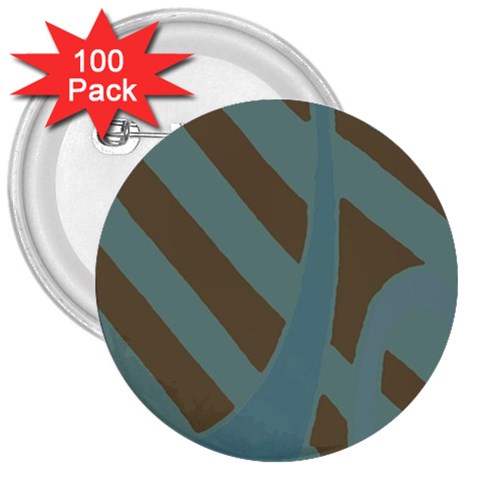 Earthbound Geometry Print 3  Buttons (100 pack)  from ArtsNow.com Front