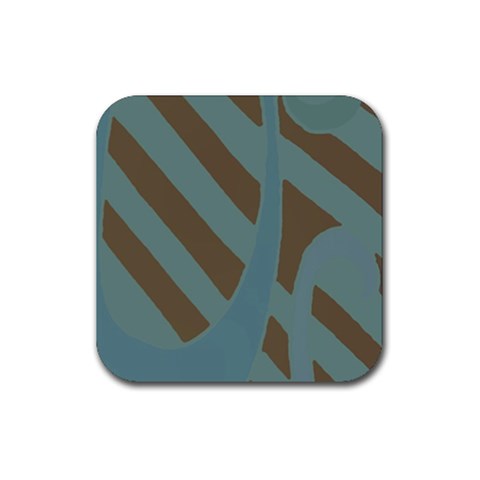 Earthbound Geometry Print Rubber Coaster (Square) from ArtsNow.com Front