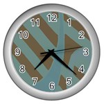 Earthbound Geometry Print Wall Clock (Silver)