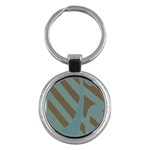 Earthbound Geometry Print Key Chain (Round)