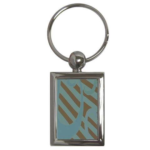 Earthbound Geometry Print Key Chain (Rectangle) from ArtsNow.com Front