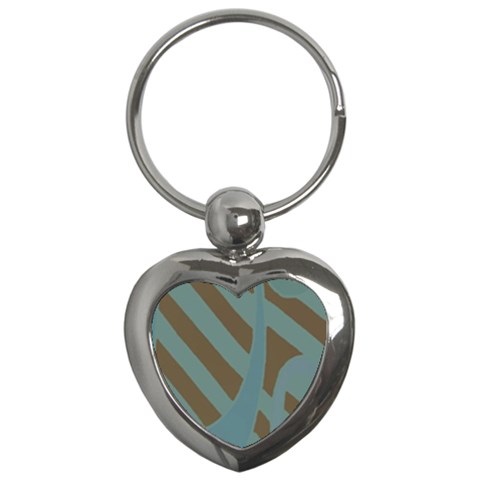 Earthbound Geometry Print Key Chain (Heart) from ArtsNow.com Front