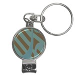 Earthbound Geometry Print Nail Clippers Key Chain