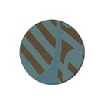 Earthbound Geometry Print Rubber Round Coaster (4 pack)